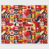 geometrisch van kleur cadeaupapier (Vlak)