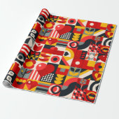 geometrisch van kleur cadeaupapier (Uitgerold)
