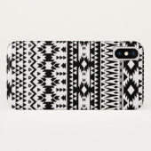 Geometrisch vectorpatroon zwart-wit Aztec Case-Mate iPhone Case (Achterkant (horizontaal))