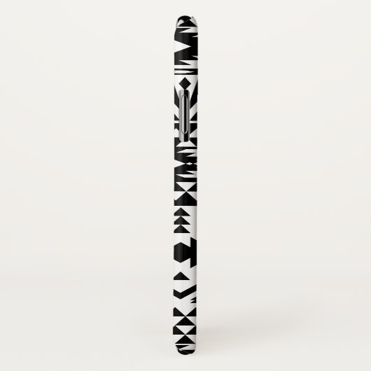 Geometrisch vectorpatroon zwart-wit Aztec Case-Mate iPhone Case (Achterkant / rechts)