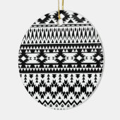 Geometrisch vectorpatroon zwart-wit Aztec Keramisch Ornament (Links)