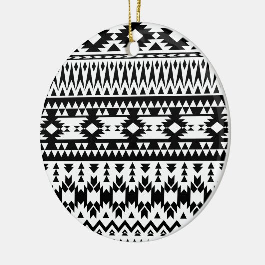 Geometrisch vectorpatroon zwart-wit Aztec Keramisch Ornament (Links)