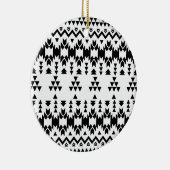 Geometrisch vectorpatroon zwart-wit Aztec Keramisch Ornament (Rechts)