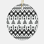 Geometrisch vectorpatroon zwart-wit Aztec Keramisch Ornament (Links)