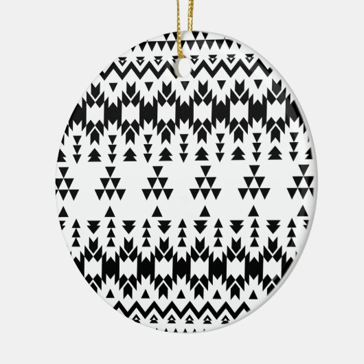 Geometrisch vectorpatroon zwart-wit Aztec Keramisch Ornament (Links)