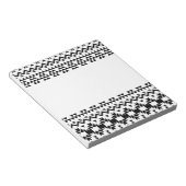 Geometrisch vectorpatroon zwart-wit Aztec Notitieblok (Schuin)
