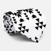 Geometrisch vectorpatroon zwart-wit Aztec Stropdas (Opgerold)