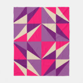 Geometrisch vet roze & Paarse patroon Fleece Deken (Voorkant)