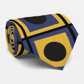 Geometrisch vierkant cirkelpatroon stropdas (Opgerold)