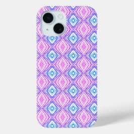 Geometrisch Vierkant & Diamant iPhone 15 Case