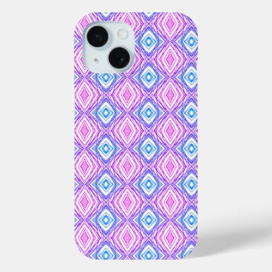 Geometrisch Vierkant & Diamant Case-Mate iPhone Case (Achterkant)