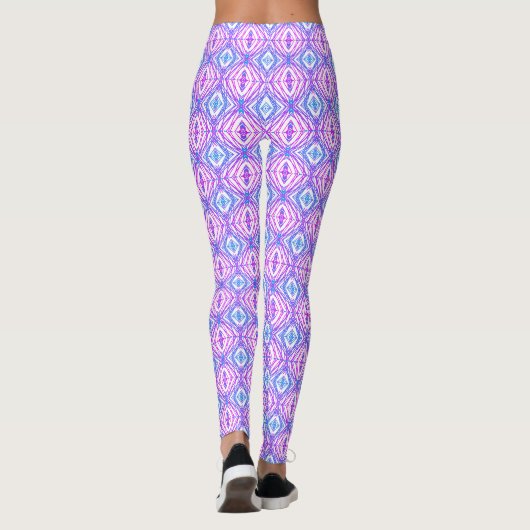 Geometrisch Vierkant & Diamant Leggings (Achterkant)