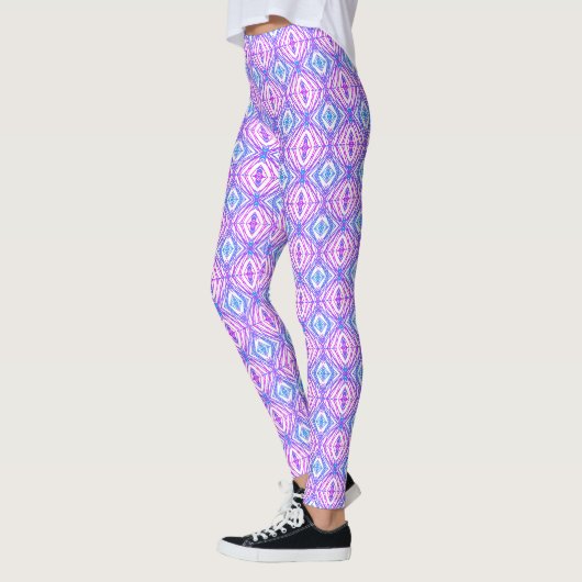 Geometrisch Vierkant & Diamant Leggings (Links)
