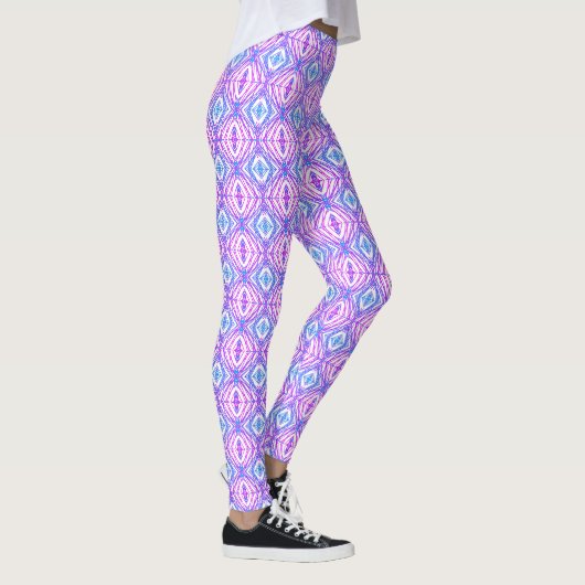 Geometrisch Vierkant & Diamant Leggings (Rechts)