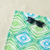 Geometrisch Vierkant & Diamant Strandlaken (In situ)