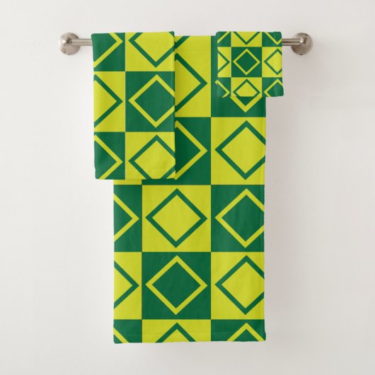 Geometrisch vierkant Diamond Bad Handdoek (Insitu)