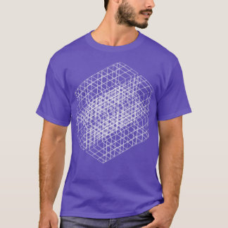 geometrisch vierkant ontwerp t-shirt