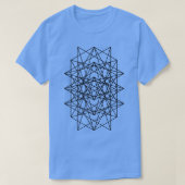 Geometrisch vierkantenpatroon t-shirt (Design voorkant)