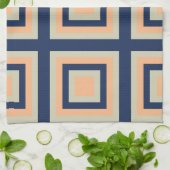 Geometrisch vierkantjes geometrisch patroon theedoek (Gevouwen)