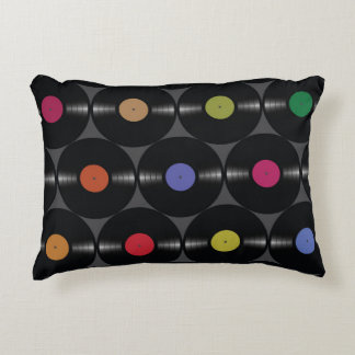 Geometrisch Vinyl: Eenvoudige naadloze achtergrond Accent Kussen
