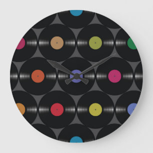 Geometrisch Vinyl: Eenvoudige naadloze achtergrond Grote Klok