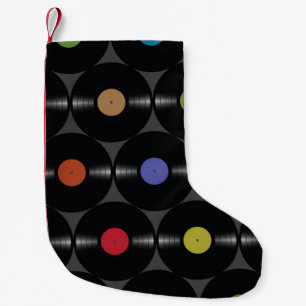 Geometrisch Vinyl: Eenvoudige naadloze achtergrond Kleine Kerstsok