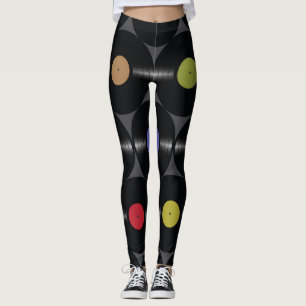 Geometrisch Vinyl: Eenvoudige naadloze achtergrond Leggings