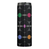 Geometrisch Vinyl: Eenvoudige naadloze achtergrond Thermosbeker (Achterkant)