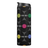 Geometrisch Vinyl: Eenvoudige naadloze achtergrond Thermosbeker (Geroteerd rechts)