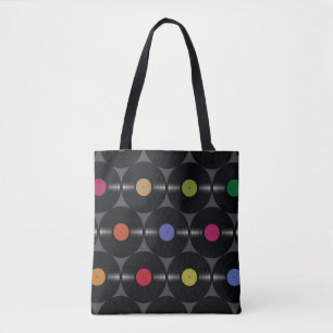 Geometrisch Vinyl: Eenvoudige naadloze achtergrond Tote Bag