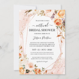 Geometrisch virtueel Vrijgezellenfeest in de herfs Kaart