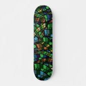 Geometrisch Vision Trendy Patroon Skateboard (Voorkant)
