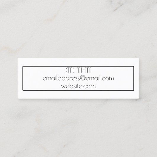 geometrisch visitekaartje (Achterkant)