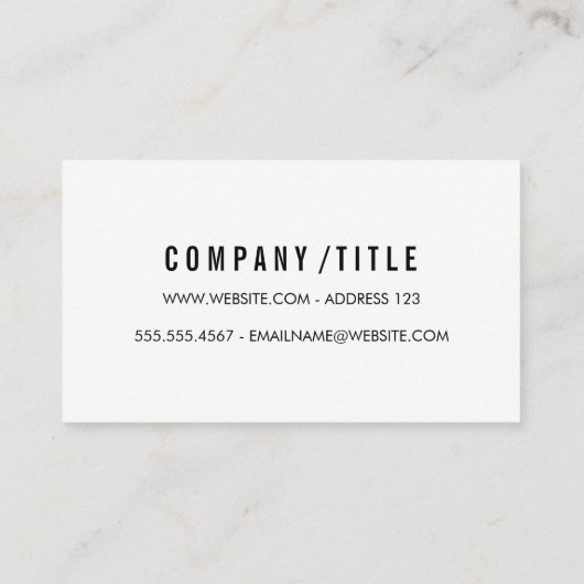 Geometrisch Visitekaartje (Achterkant)