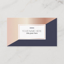 Geometrisch Visitekaartje van de Rosegold Navy