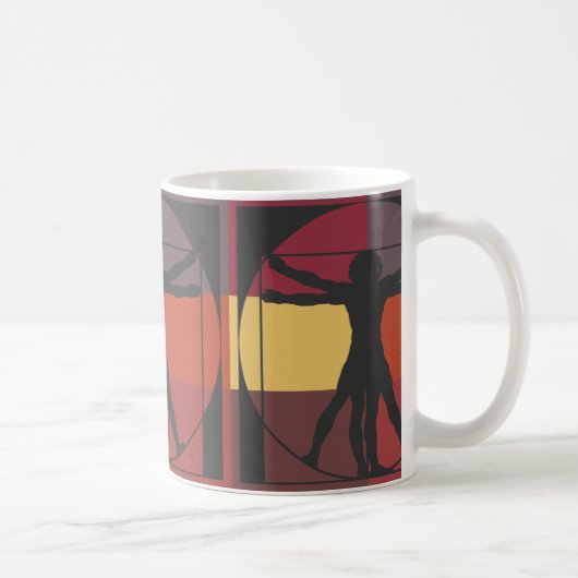 Geometrisch Vitruviaans Man Koffiemok (Rechts)