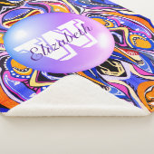 Geometrisch vivid patroon van Artdeco Sherpa Deken (3/4)