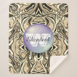 Geometrisch vivid patroon van Artdeco Sherpa Deken