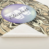 Geometrisch vivid patroon van Artdeco Sherpa Deken (3/4)