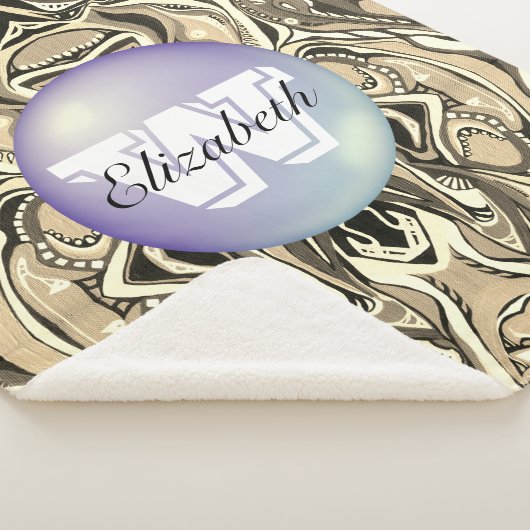 Geometrisch vivid patroon van Artdeco Sherpa Deken (3/4)