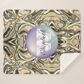 Geometrisch vivid patroon van Artdeco Sherpa Deken (Voorkant (horizontaal))