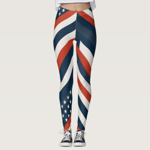 Geometrisch Vlagpatroon VS Moderne Vrouwen Leggings