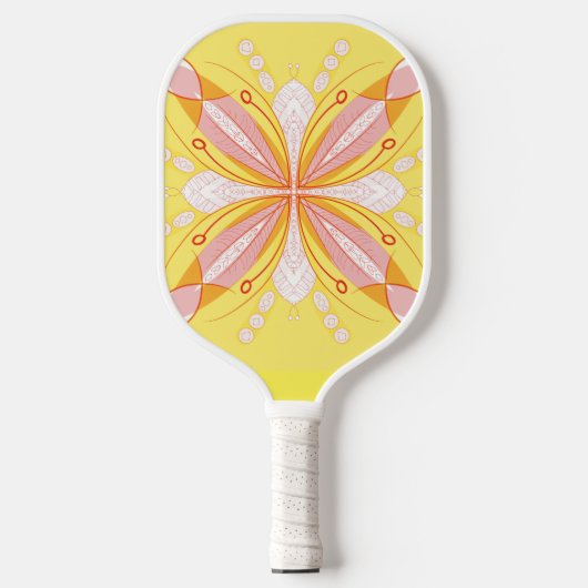 Geometrisch vlinder ontwerp pickleball paddle (Voorkant)
