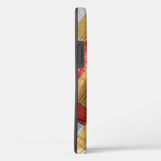 Geometrisch vloerpatroon van hout Case-Mate iPhone case (Achterkant / Rechts)