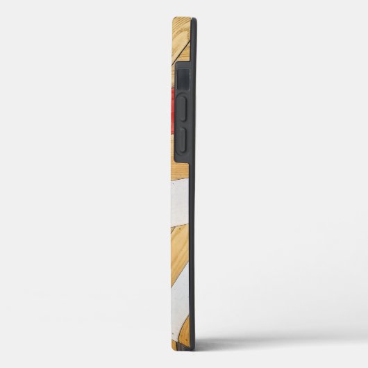 Geometrisch vloerpatroon van hout Case-Mate iPhone case (Achterkant / Links)