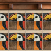 Geometrisch Vogelmozaïek Keramisch Tegeltje