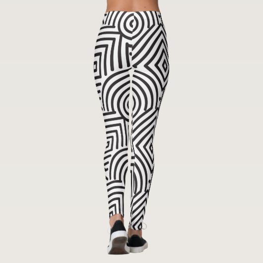 Geometrisch vormpatroon leggings (Achterkant)