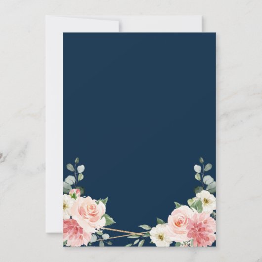 Geometrisch Vrijgezellenfeest van de bleekroze Flo Kaart (Achterkant)