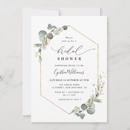 Geometrisch vrijgezellenfeest van de groenergine v kaart (Voorkant)