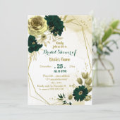 Geometrisch vrijgezellenfeest van smaragdgroen ivo kaart (Staand voorkant)